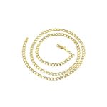 Hollow 14k Gold Curb Chain For Men and Women 5.5mm