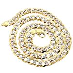 Solid 10K Yellow Gold Italy Cuban Curb Link Chain 