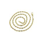 Hollow 10k Gold Rope Sparkle Chain For Men and Wom