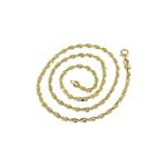 Solid 10k Gold Rope Diamond Cut Chain For Men and 