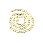 Solid 10k Gold Figaro Chain For Men LUXURMAN 8.5mm