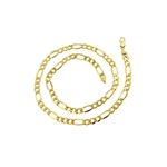 Hollow 10k Gold Figaro Chain For Men and Women 6.5