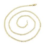 10K Yellow Gold Solid Flat Mariner Chain 2.5mm Wid