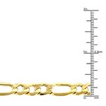 10k Yellow Gold 8mm Wide Figaro Chain Hollow Neckl