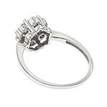 14K White Gold 7 Stone Ladies Diamond Cluster Ring