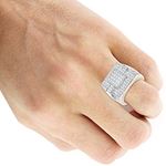 14K Gold Mens Pave Diamond Ring 3.5 Carats of Diam