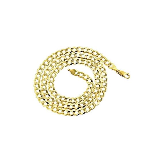 Solid 10k Gold Curb Comfort Chain For Men LUXURMAN