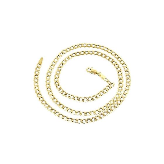 Hollow 14k Gold Curb Chain For Men and Women 5.5mm