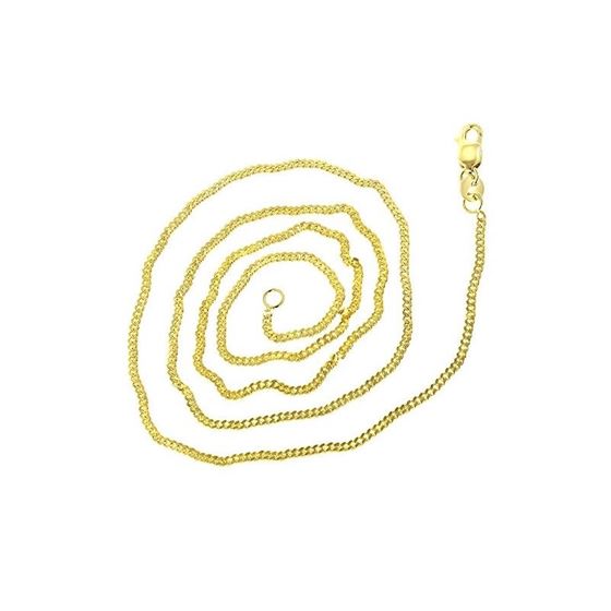 Solid 14k Gold Curb Gourmette Chain For Women LUXU