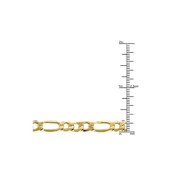 Hollow 14k Gold Figaro Chain For Men 6.5mm Necklac