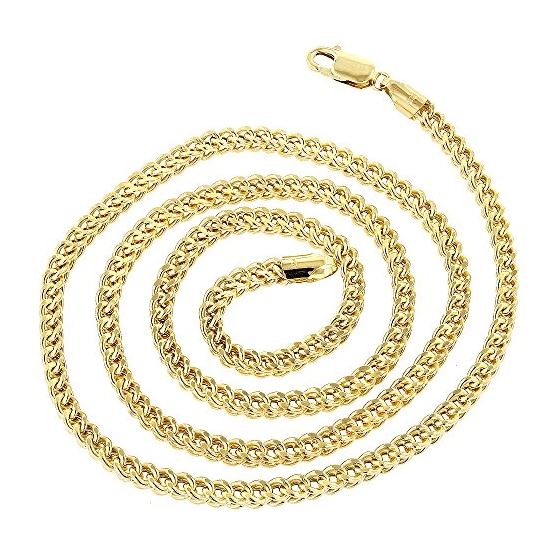 10k Yellow Gold Hollow Franco Chain 4.5mm Wide Nec