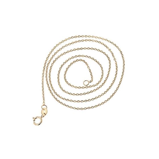 Solid 10k Gold Cable Chain For Women LUXURMAN 0.5m