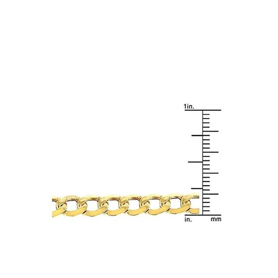 Hollow 14k Gold Curb Chain For Men and Women 5.5mm