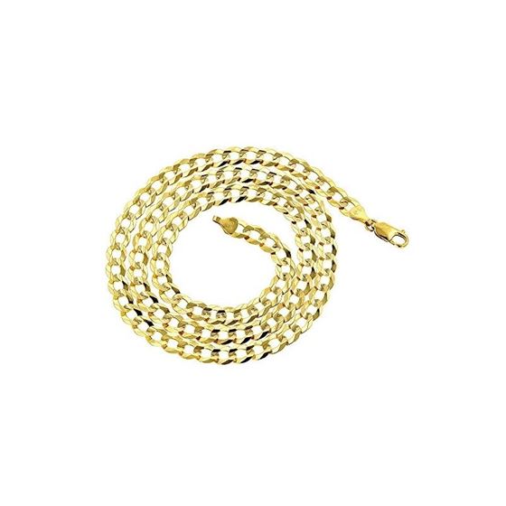 Solid 10k Gold Curb Comfort Chain For Men and Wome