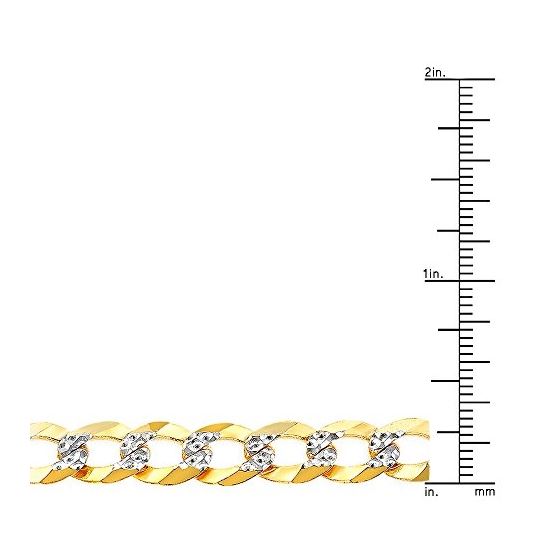 Solid 10K Yellow Gold Italy Cuban Curb Link Chain 