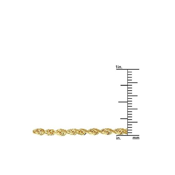 Solid 10k Gold Rope Diamond Cut Chain For Men and 