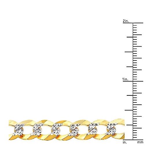 Solid 14k Yellow Gold Italy Cuban Curb Link Chain 