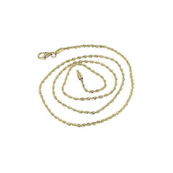 Solid 10k Gold Rope Diamond Cut Chain For Men and 