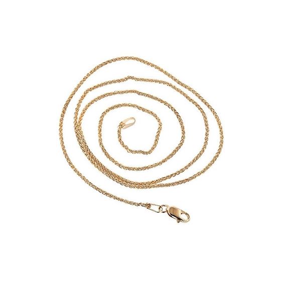 Solid 14k Gold Wheat Chain For Women LUXURMAN 0.6m