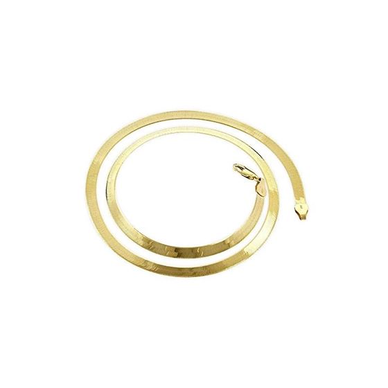 Solid 14k Gold Herringbone Imperial Chain For Men 