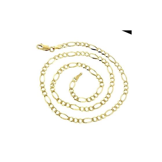 Solid 14k Gold Figaro Chain For Men and Women LUXU