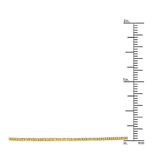 10K Yellow Gold Solid Flat Mariner Chain 1.8mm Wid