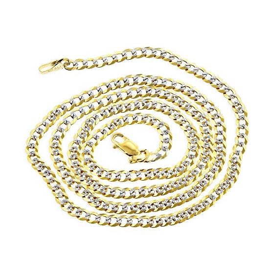 Solid 10K Yellow Gold Italy Cuban Curb Link Chain 