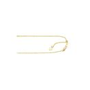 Solid 10k Gold Rope Adjustable Chain For Men and W