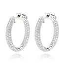 14K Gold Small Inside Out Diamond Hoop Earrings by