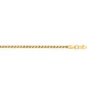 Hollow 14k Gold Wheat Chain For Men and Women 2.4m