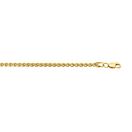 Hollow 14k Gold Wheat Chain For Men and Women 2.8m