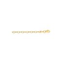 Hollow 14k Gold Rolo Oval Chain For Women 3mm Neck