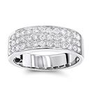 Elegant Diamond Wedding Bands 14K White Gold by LU