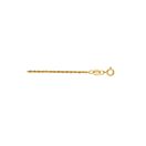 Hollow 14k Gold Rope Chain For Men and Women 1mm N