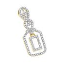 14K White Gold Ladies Diamond Pendant by LUXURMAN 