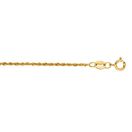 Hollow 10k Gold Ropa Chain For Men and Women 1.2mm