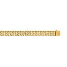 Solid 14k Gold Rope 3 Multi Line Chain For Men and