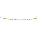 Solid 14k Gold Rolo Polished Link Chain For Women 