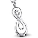 Luxurman Love Quotes Necklaces: Sterling Silver In