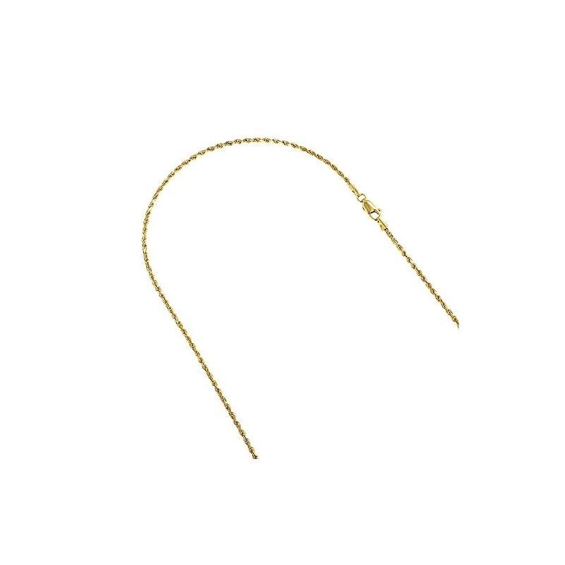 Hollow 14k Gold Rope Chain For Men and Women 3mm N