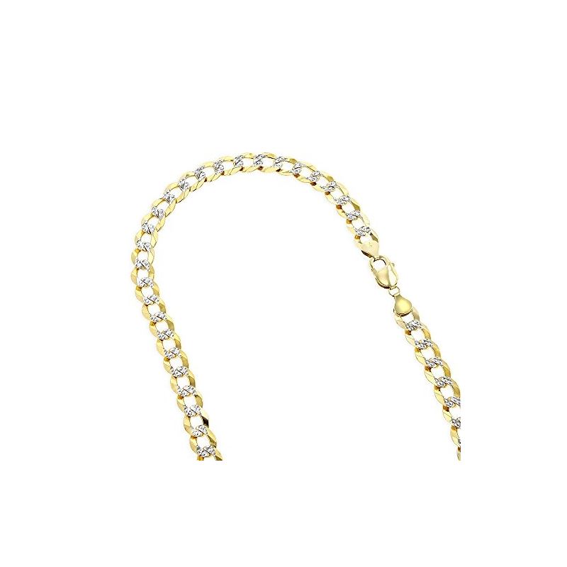 Solid 10K Yellow Gold Italy Cuban Curb Link Chain 