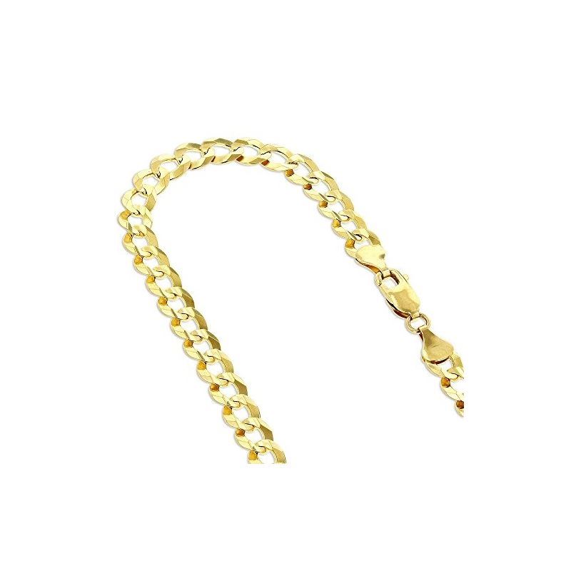 Solid 14k Gold Curb Comfort Chain For Men LUXURMAN