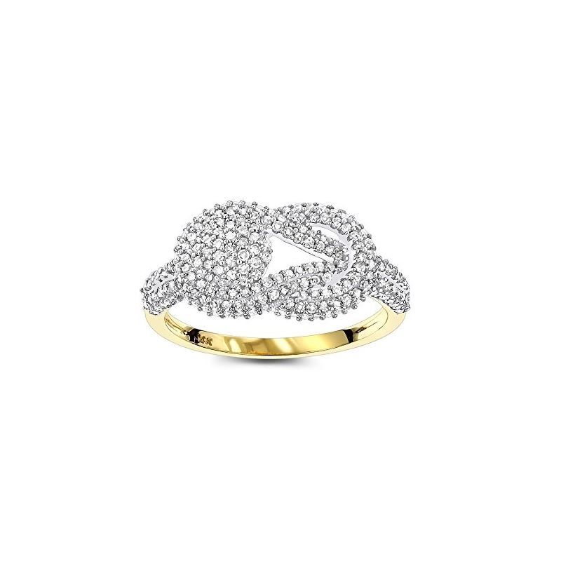 Love Knot Diamond Ring 14K Yellow Gold by LUXURMAN