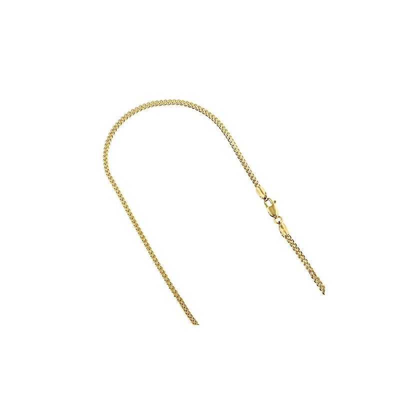 14k Yellow Gold Solid Franco Chain 3mm Wide Neckla