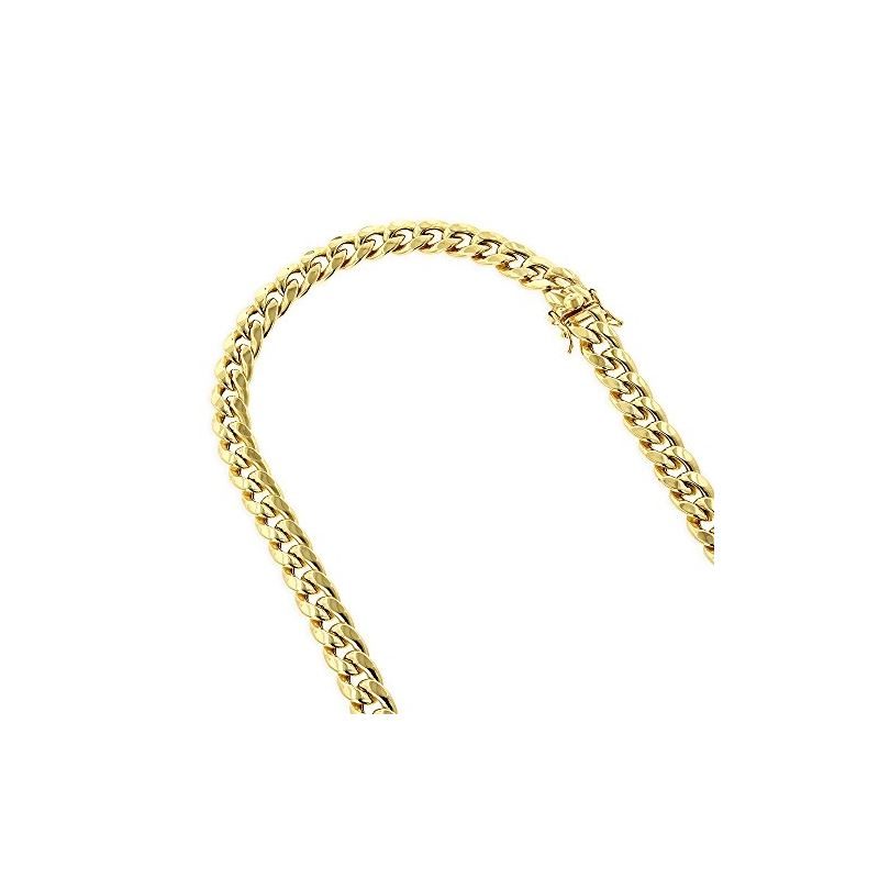 10K Yellow Gold Hollow Miami Cuban Curb Chain Neck