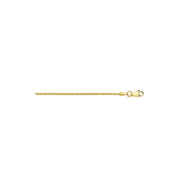 Solid 10k Gold Sparkle Chain For Women LUXURMAN 1.