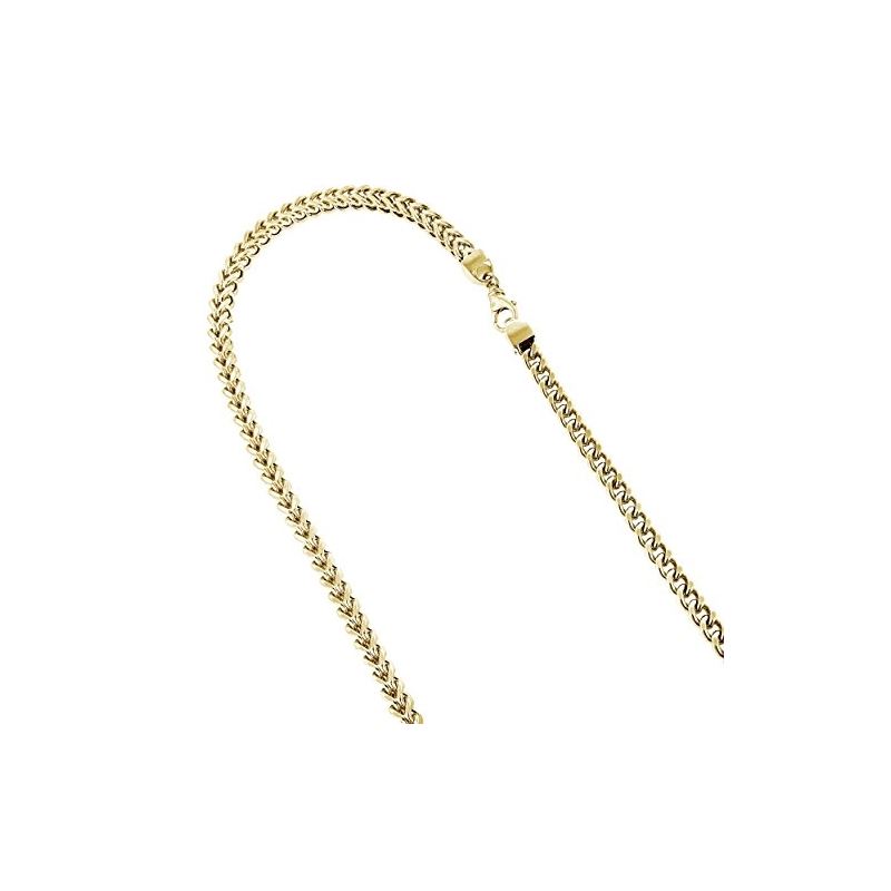 14k Yellow Gold Hollow Franco Chain 7mm Wide Neckl