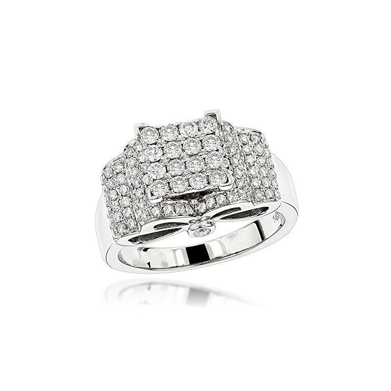 Engagement Rings: 14K Gold Pave Diamond Ring by LU