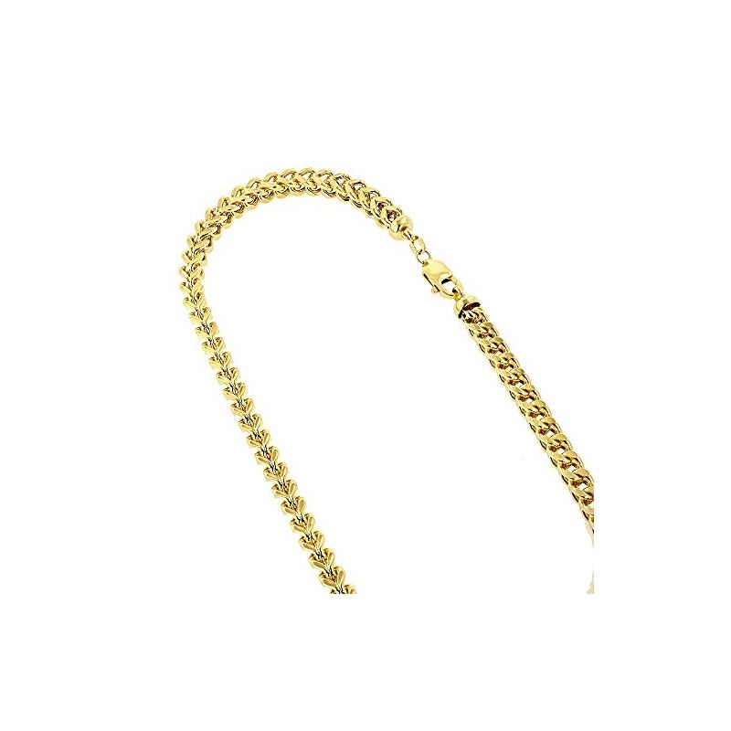 10k Yellow Gold Hollow Franco Chain 5.5mm Wide Nec