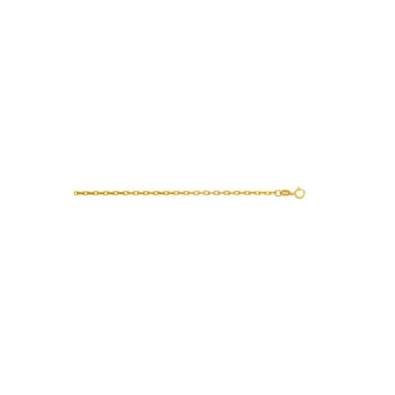 Solid 14k Gold Cable Oval Chain For Men and Women 